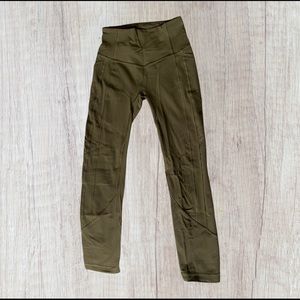 Lululemon All The Right Places Crop II *23" Dark Olive